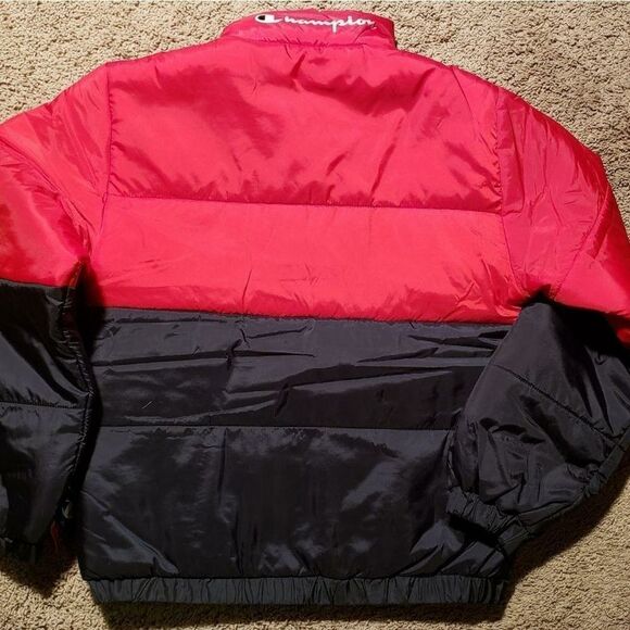 CLEARANCE Champion Puffer Red Logo Jacket NWT $120 MSRP - Picture 2 of 2